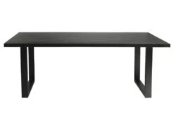 Table à Manger Design Bois Massif NIKO - Table Rectangulaire Noir 180x90 -Mobilia Boutique table a manger 13160413