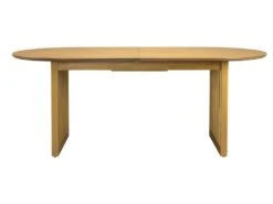 BARLET - Table De Repas Extensible Ovale En Bois De Chêne L 200