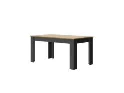 Table De Repas à Allonge Bois/Noir - VIENNE