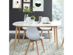 Gurra - Table à Manger Scandinave Extensible 160-200 X 80 Cm - Couleur - Blanc -Mobilia Boutique table a manger 13296547