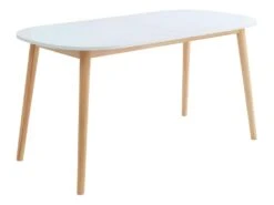 Gurra - Table à Manger Scandinave Extensible 160-200 X 80 Cm - Couleur - Blanc -Mobilia Boutique table a manger 13296549
