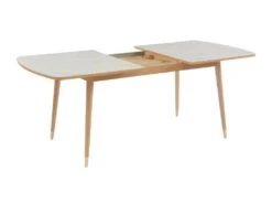 Vejend - Table à Manger Extensible En Bois Et Céramique 160-200x90cm - Couleur - Marbre Blanc -Mobilia Boutique table a manger 13389029