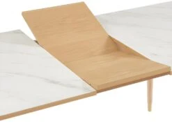 Vejend - Table à Manger Extensible En Bois Et Céramique 160-200x90cm - Couleur - Marbre Blanc -Mobilia Boutique table a manger 13389039