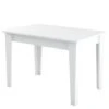 Table De Cuisine, 100% Aggloméré Plaqué Mélamine, Couleur Blanche 110x75x72 -Mobilia Boutique table a manger 14280093