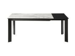 Table à Manger Extensible 4 à 10 Couverts En Céramique Et Métal - Effet Marbre Gris Et Noir - CARMONI 16 Table à Manger Extensible 4 à 10 Couverts En Céramique Et Métal - Effet Marbre Gris Et Noir - CARMONI -Mobilia Boutique table a manger 14290649