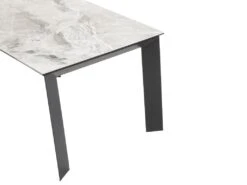 Table à Manger Extensible 4 à 10 Couverts En Céramique Et Métal - Effet Marbre Gris Et Noir - CARMONI 24 Table à Manger Extensible 4 à 10 Couverts En Céramique Et Métal - Effet Marbre Gris Et Noir - CARMONI -Mobilia Boutique table a manger 14290657