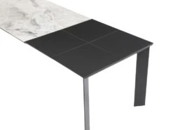 Table à Manger Extensible 4 à 10 Couverts En Céramique Et Métal - Effet Marbre Gris Et Noir - CARMONI 20 Table à Manger Extensible 4 à 10 Couverts En Céramique Et Métal - Effet Marbre Gris Et Noir - CARMONI -Mobilia Boutique table a manger 14290661