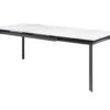 Table à Manger Extensible 6 à 8 Couverts En Céramique Et Métal - Effet Marbre Blanc Et Noir - DAXELA -Mobilia Boutique table a manger 14290751