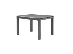 Table à Manger Extensible 4 à 14 Couverts En Verre Trempé Et Métal - Gris - CHELDY -Mobilia Boutique table a manger 14290781