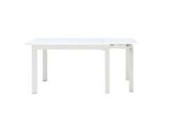 Table à Manger Extensible 4 à 14 Couverts En Verre Trempé Et Métal - Blanc - CHELDY 17 Table à Manger Extensible 4 à 14 Couverts En Verre Trempé Et Métal - Blanc - CHELDY -Mobilia Boutique table a manger 14290803