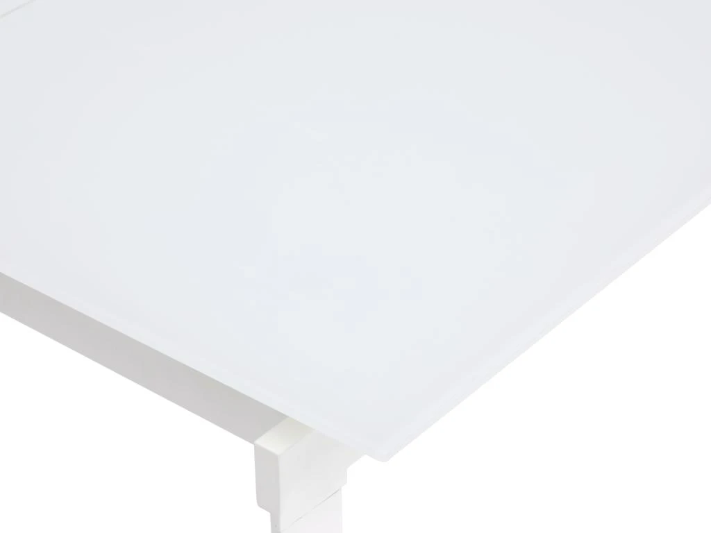 Table à Manger Extensible 4 à 14 Couverts En Verre Trempé Et Métal - Blanc - CHELDY 9 Table à Manger Extensible 4 à 14 Couverts En Verre Trempé Et Métal - Blanc - CHELDY – Image 7