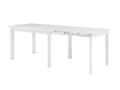 Table à Manger Extensible 4 à 14 Couverts En Verre Trempé Et Métal - Blanc - CHELDY 20 Table à Manger Extensible 4 à 14 Couverts En Verre Trempé Et Métal - Blanc - CHELDY -Mobilia Boutique table a manger 14290823