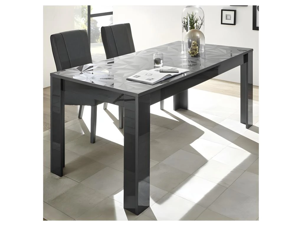Table De Repas Rectangulaire Laquée Gris Brillant - KIOO 4 Table De Repas Rectangulaire Laquée Gris Brillant - KIOO – Image 2