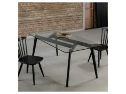 Table De Repas Verre/Noir - SAMBA -Mobilia Boutique table a manger 14340751