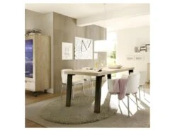 Table De Repas Chêne Clair/Métal - PALERME N°2 -Mobilia Boutique table a manger 14340759