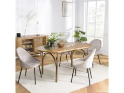 YSEULT - Table à Manger Ovale 4 Personnes 160x80cm Bois Peuplier Couleur Naturelle -Mobilia Boutique table a manger 14656941