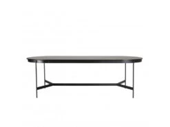 DALY - Table à Manger Ovale Noire 240x104cm Piètement Métal -Mobilia Boutique table a manger 14656981