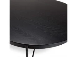 DALY - Table à Manger Ovale Noire 240x104cm Piètement Métal -Mobilia Boutique table a manger 14656983