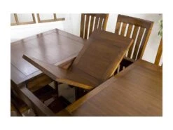 EDEN - Table à Manger Rectangulaire Marron Rallonge 160/200cm Bois Mindi -Mobilia Boutique table a manger 14657049