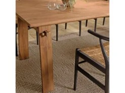 ALIDA - Table à Manger Rectangulaire 220x90cm En Bois De Teck Recyclé -Mobilia Boutique table a manger 14657057