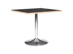 Table De Repas Déco "Horacio" 74cm Argent & Noir