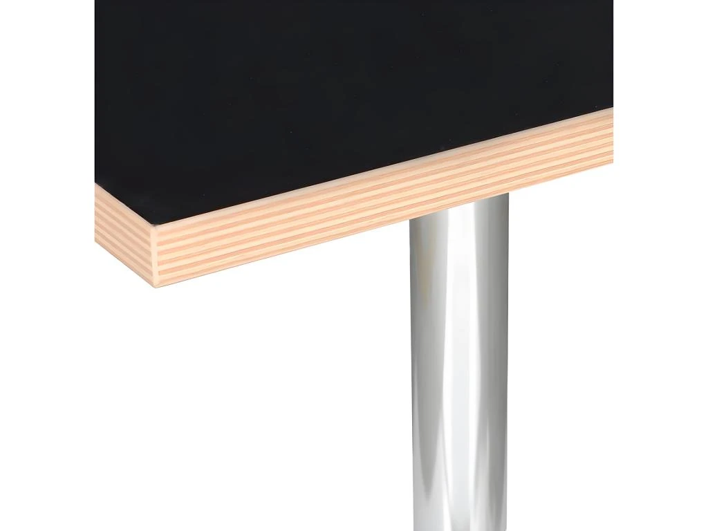 Table De Repas Déco "Horacio" 74cm Argent & Noir 5 Table De Repas Déco "Horacio" 74cm Argent & Noir – Image 3