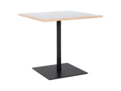 Table De Repas Carrée "Polanzia" 80cm Blanc & Noir