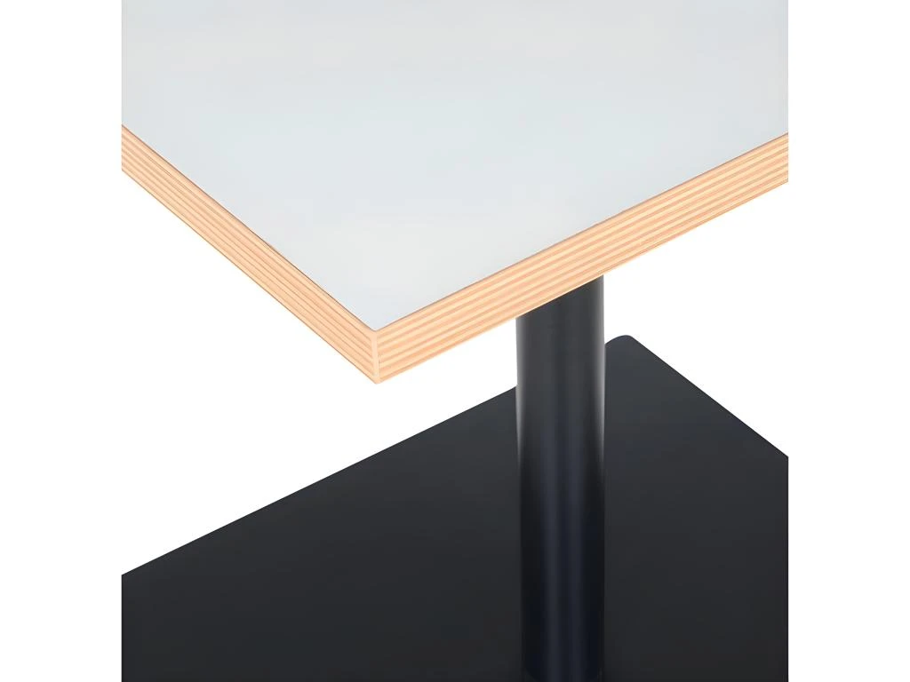 Table De Repas Carrée "Polanzia" 80cm Blanc & Noir 5 Table De Repas Carrée "Polanzia" 80cm Blanc & Noir – Image 3