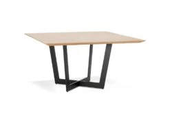 Table De Repas Design "Wimona" 140cm Frêne & Noir