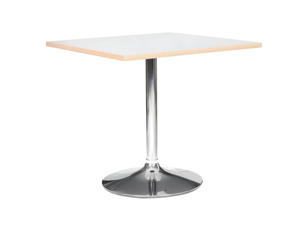 Table De Repas Déco "Horacio" 74cm Argent & Blanc 3 Table De Repas Déco "Horacio" 74cm Argent & Blanc