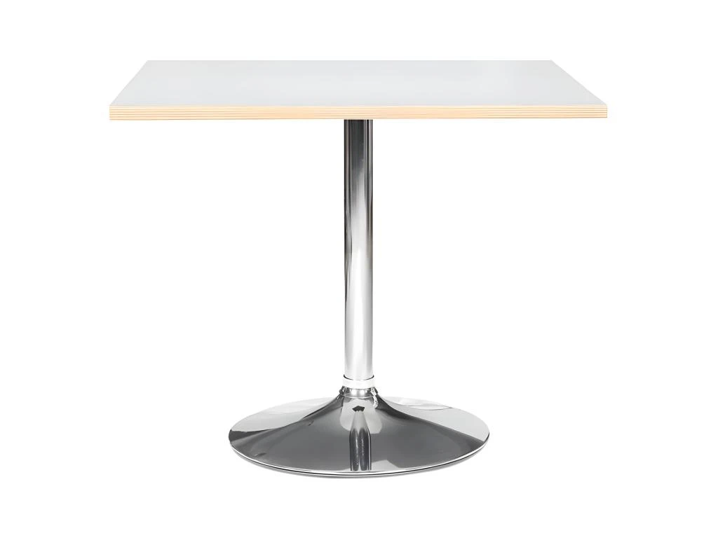 Table De Repas Déco "Horacio" 74cm Argent & Blanc 4 Table De Repas Déco "Horacio" 74cm Argent & Blanc – Image 2