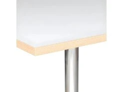 Table De Repas Déco "Horacio" 74cm Argent & Blanc 7 Table De Repas Déco "Horacio" 74cm Argent & Blanc -Mobilia Boutique table a manger 15187959