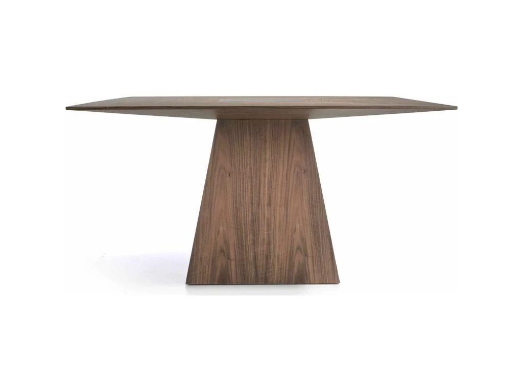 Table à Manger Carrée Bois Plateau Central En Verre Teinté 5 Table à Manger Carrée Bois Plateau Central En Verre Teinté – Image 3