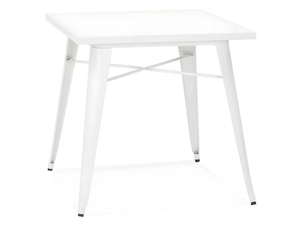 Table De Repas Vintage "Calaco" 76cm Blanc 3 Table De Repas Vintage "Calaco" 76cm Blanc