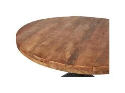 Table De Repas Ronde En Bois "Tibet" 120cm Marron -Mobilia Boutique table a manger 15465087