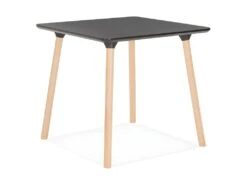 Table De Repas Scandinave "Azerano" 80cm Noir -Mobilia Boutique table a manger 15467053