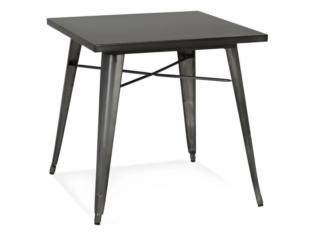 Table De Repas Vintage "Calaco" 76cm Gris Foncé 3 Table De Repas Vintage "Calaco" 76cm Gris Foncé