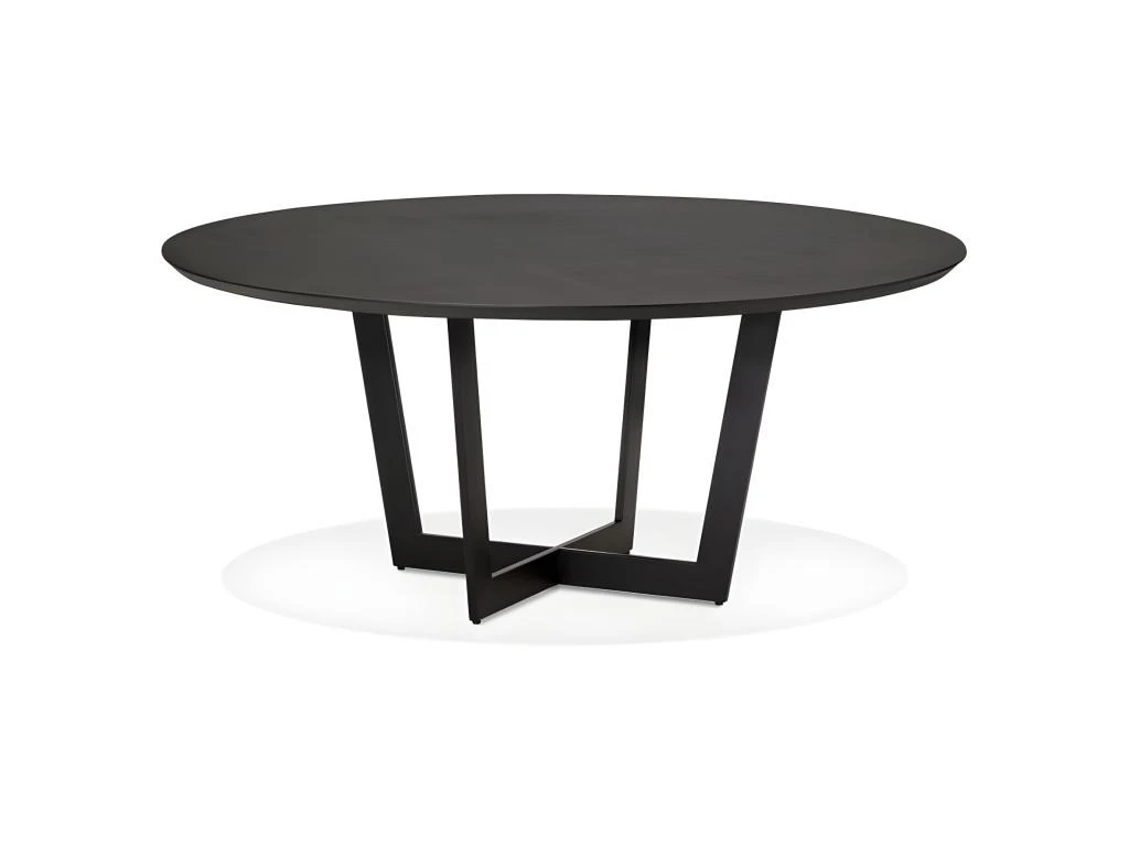 Table De Repas Ronde Design "Nyna" 140cm Noir 3 Table De Repas Ronde Design "Nyna" 140cm Noir