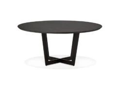 Table De Repas Ronde Design "Nyna" 140cm Noir 8 Table De Repas Ronde Design "Nyna" 140cm Noir -Mobilia Boutique table a manger 15468041