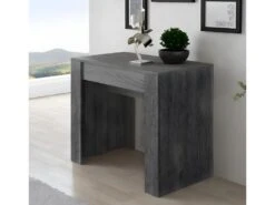 Table Console Extensible Avec Rallonges,jusqu'a 140 Cm, Couleur Grise. -Mobilia Boutique table a manger 15792931