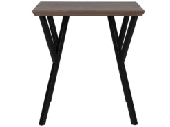 Table 70 X 70 Cm Bois Foncé Et Noir BRAVO -Mobilia Boutique table a manger 16223099