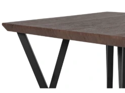 Table 70 X 70 Cm Bois Foncé Et Noir BRAVO -Mobilia Boutique table a manger 16223101