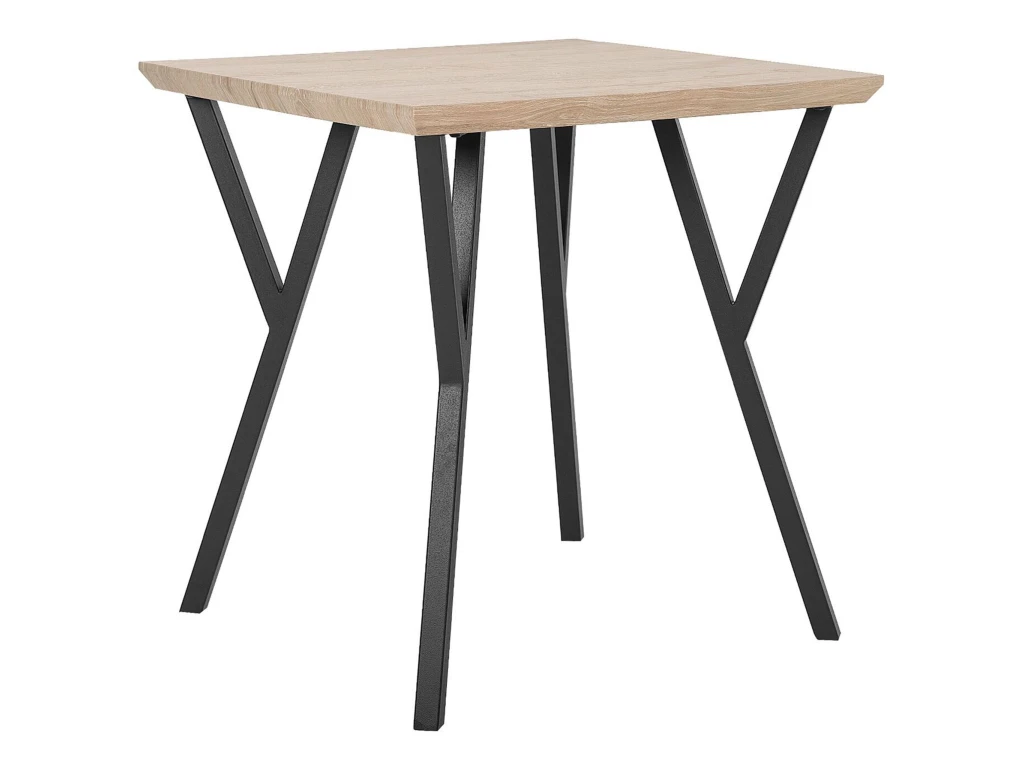 Table 70 X 70 Cm Bois Clair Et Noir BRAVO 3 Table 70 X 70 Cm Bois Clair Et Noir BRAVO