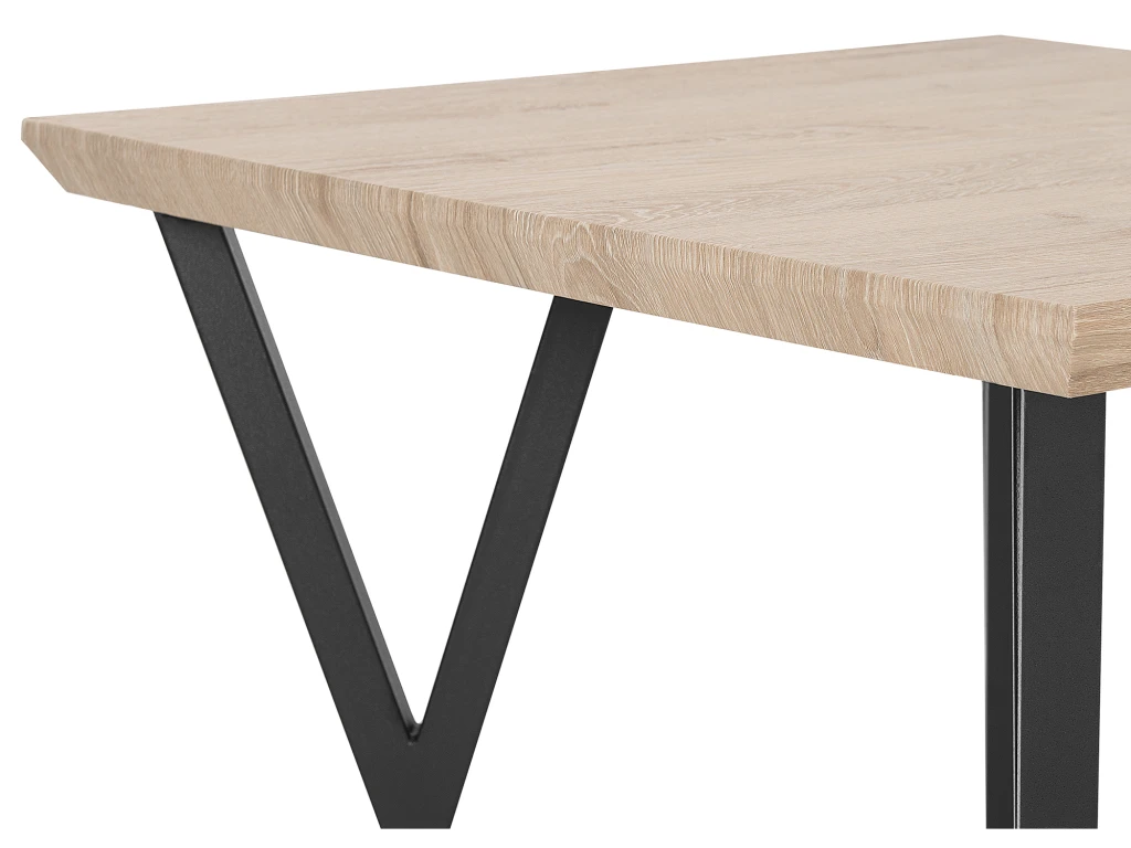 Table 70 X 70 Cm Bois Clair Et Noir BRAVO 7 Table 70 X 70 Cm Bois Clair Et Noir BRAVO – Image 5