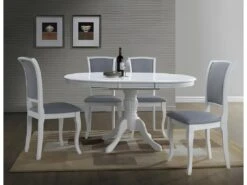 Table à Manger Ovale 106-141 X 106 X 76 Cm - Blanc -Mobilia Boutique table a manger 17562933