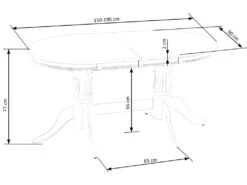Table à Manger Extensible 150-190 X 90 X 77 Cm - Blanc -Mobilia Boutique table a manger 17562987