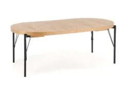 Table à Manger Extensible 100-300 X 100 X 76 Cm - Chêne Naturel