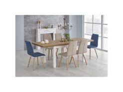 Table à Manger Extensible 140-220 X 80 X 76 Cm - Chêne Lancelot