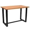 Table De Bar Avec Plateau En Chêne Massif Et Piètement En Bois - LAO -Mobilia Boutique table a manger 17568877