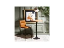 Table Haute Ronde Bois/Métal Scuplté - SALY -Mobilia Boutique table a manger 17630977